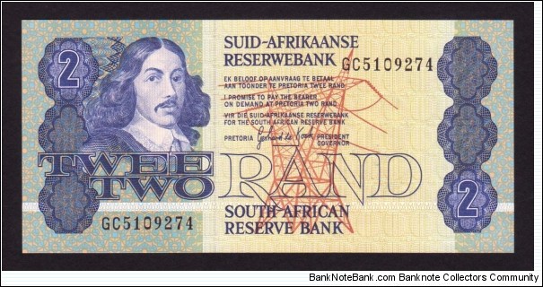 South Africa 1983 P-118d 2 Rand Banknote