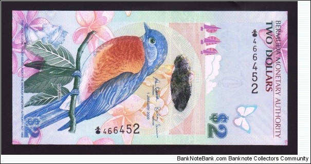 Bermuda 2009 P-NEW 2 Dollars Banknote
