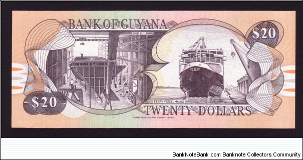 Banknote from Guyana year 2009