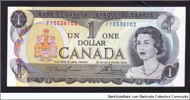 Canada 1973 P-85a 1 Dollar Banknote