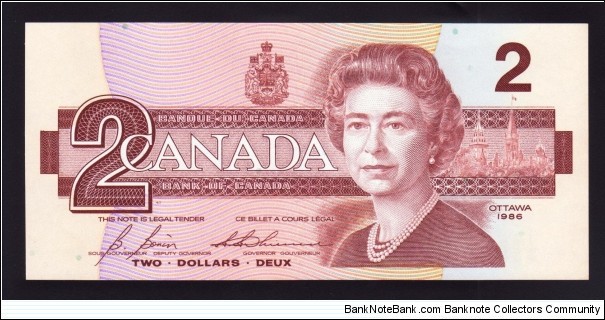 Canada 1986 P-94c 2 Dollars Banknote