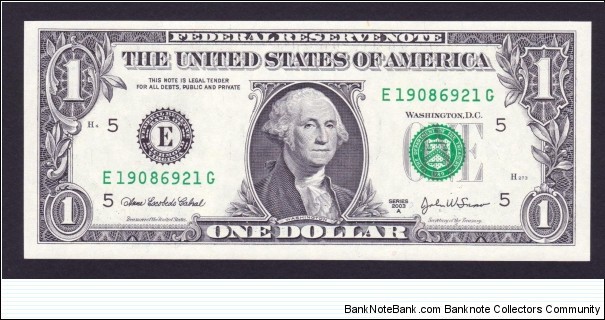 United States 2003 P-515b 1 Dollar Banknote