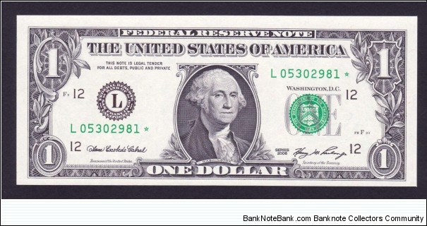 United States 2006 P-523r 1 Dollar Banknote