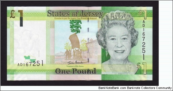Jersey 2010 P-NEW 1 Pound Banknote