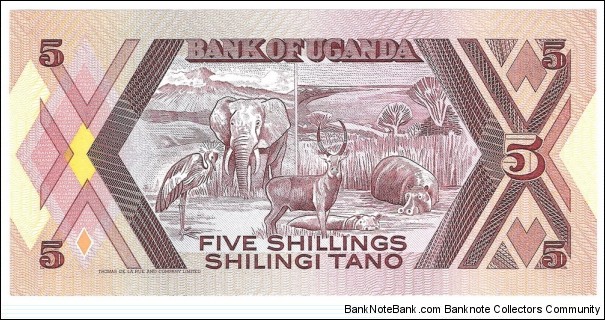 Banknote from Uganda year 1987