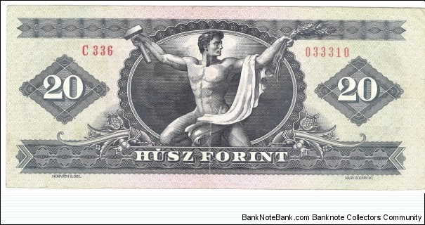 Banknote from Hungary year 1980