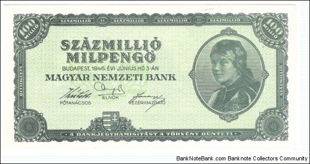 100.000.000 Milpengo(1946) Banknote