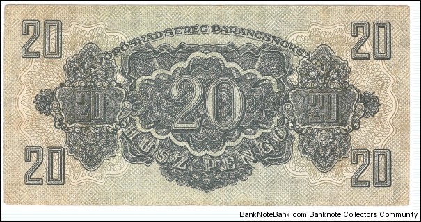 Banknote from Hungary year 1944