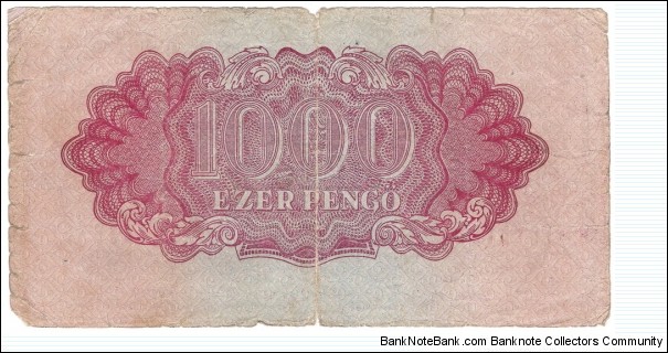 Banknote from Hungary year 1944