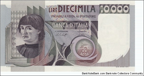 Italy P106a (10000 lire 1978) Banknote