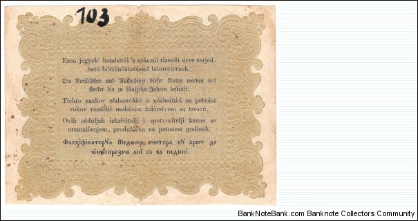 Banknote from Hungary year 1848