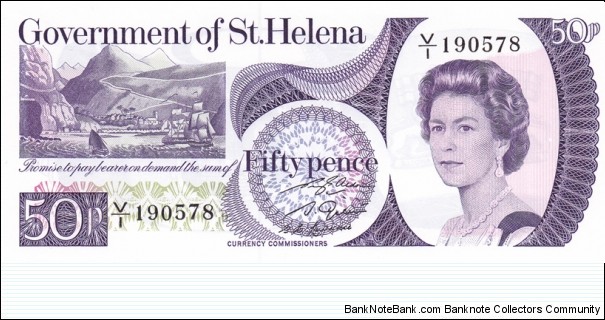 Saint Helena P5a (50 pence ND 1979) Banknote