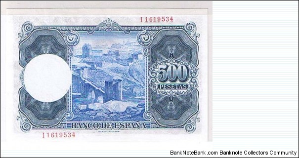 Banknote from Spain year 1954