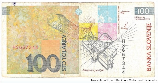 Banknote from Slovenia year 1992