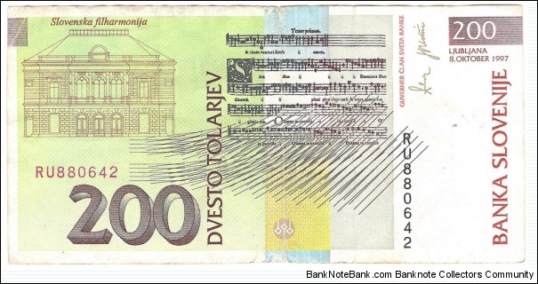 Banknote from Slovenia year 1997