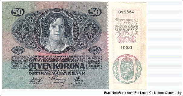 Banknote from Austria year 1914