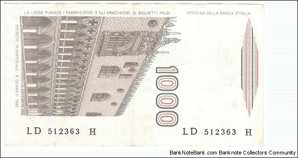 Banknote from Italy year 1982