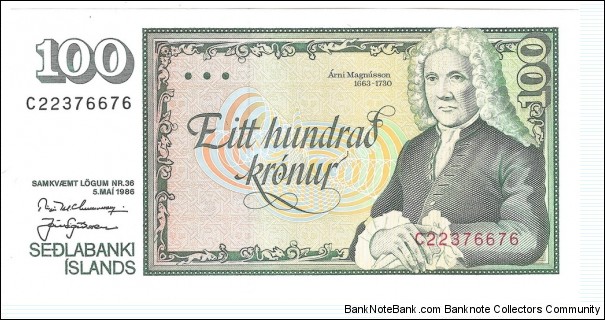 100 Kronur Banknote