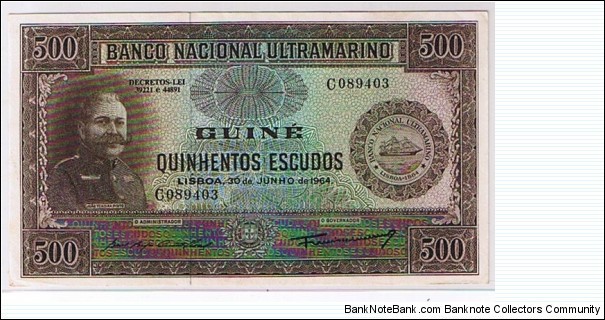 GUINE
500 ESCUDOS Banknote