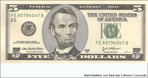 5 Dollars Banknote