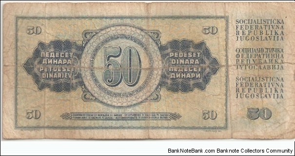 Banknote from Yugoslavia year 1968