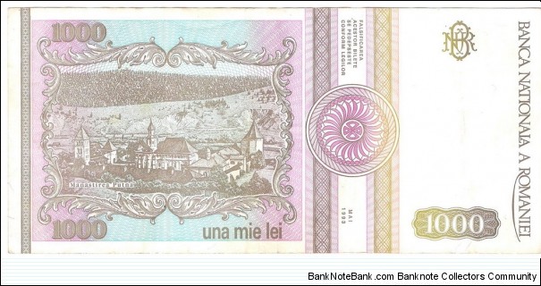 Banknote from Romania year 1993