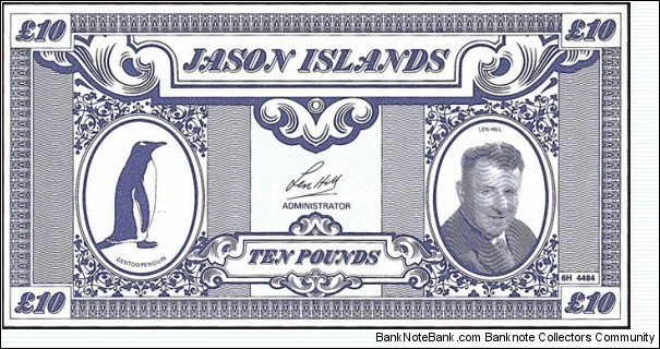 Jason Islands 1979 10 Pounds. Banknote