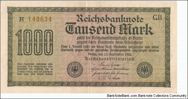 1000 Marks Banknote