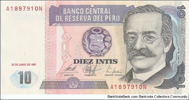 10 Intis Banknote