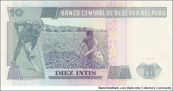 Banknote from Peru year 1987