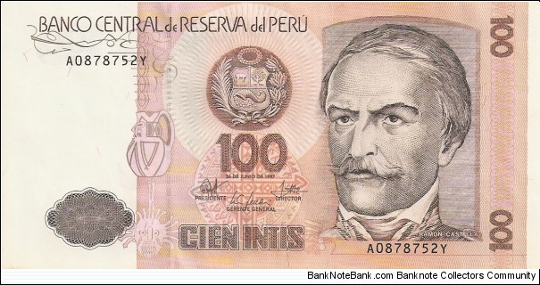 100 Intis Banknote