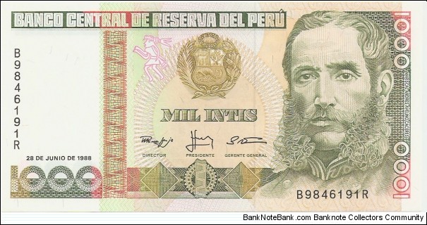 1000 Intis Banknote