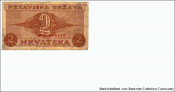 Banknote from Croatia year 1942