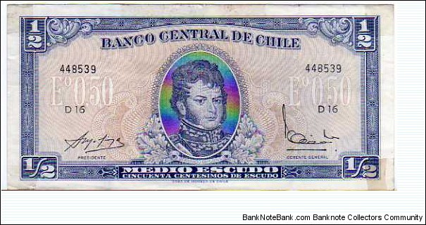 1/2 Escudo (50 Centésimos)__pk# 134 Aa__1962-1975 Banknote