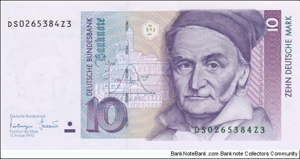 Germany P38c (10 mark 1/10-1993) Banknote