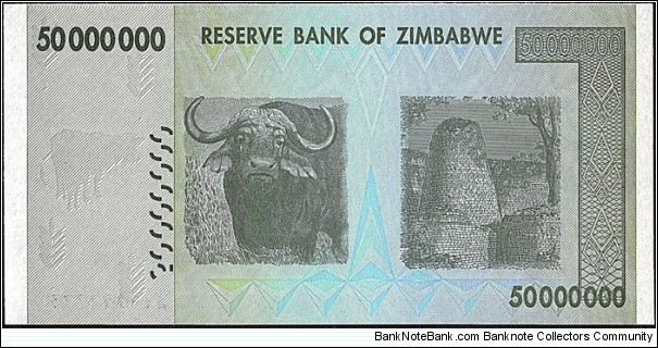 Banknote from Zimbabwe year 2008