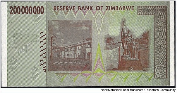 Banknote from Zimbabwe year 2008