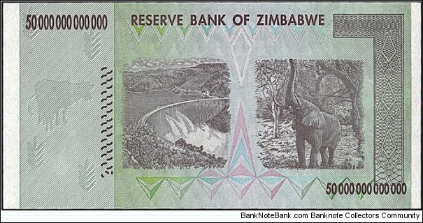 Banknote from Zimbabwe year 2008
