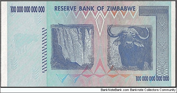 Banknote from Zimbabwe year 2008