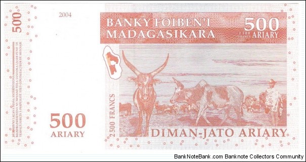 Banknote from Madagascar year 2004