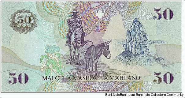 Banknote from Lesotho year 2001