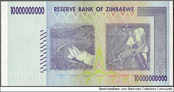 Banknote from Zimbabwe year 2008