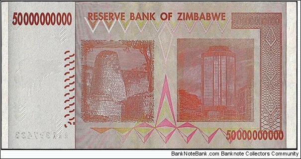 Banknote from Zimbabwe year 2008