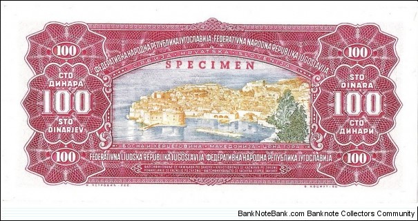 Banknote from Yugoslavia year 1955