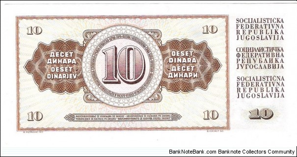 Banknote from Yugoslavia year 1968