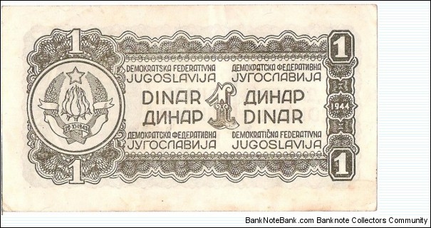 Banknote from Yugoslavia year 1944