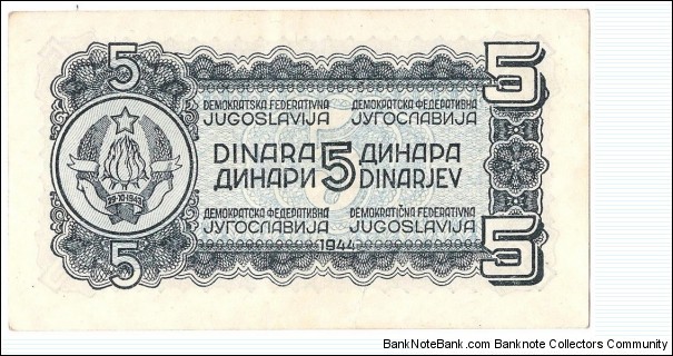 Banknote from Yugoslavia year 1944