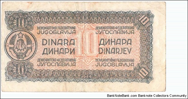 Banknote from Yugoslavia year 1944