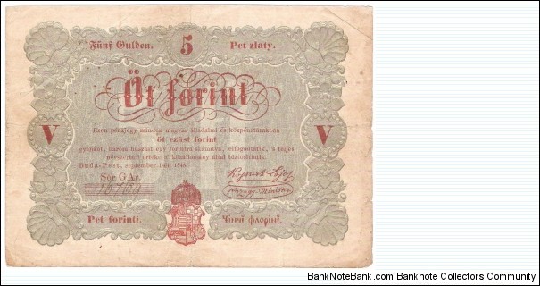 5 Forint(1848) Banknote