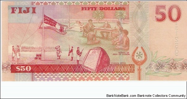 Banknote from Fiji year 2002